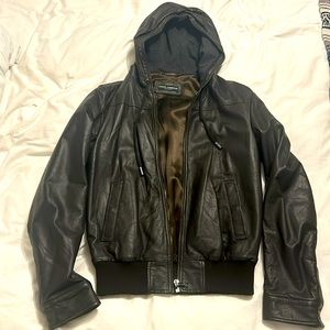 Size 50 IT, Dolce & Gabbana, Italian leather jacket. Great condition